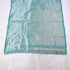Giraffe Shimmer Ferozi Unstitched Suit