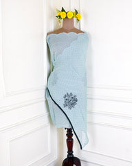 Organza Ferozi Unstitched Suit