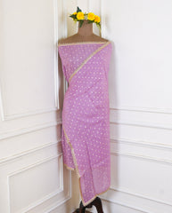 Shimmer Purple Unstitched Suit