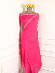 Twill Organza Pink Unstitched Suit