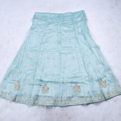 Glass Ice Blue Unstitched Lehenga Suit