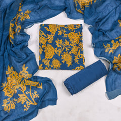 Crepe Blue Unstitched Suit