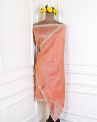 Sasha Shimmer Peach Unstitched Suit