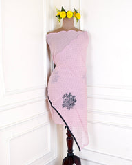 Organza Pastel Pink Unstitched Suit