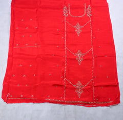 Crepe Red Unstitched Suit