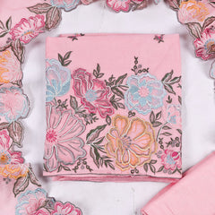 Mul Cotton Pink Unstitched Suit