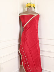 Silk Organza Orange Unstitched Suit