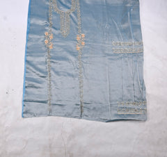 Glass Shimmer Powder Blue Unstitched Suit