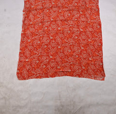 Crepe Orange Unstitched Suit