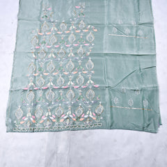 Shimmer Pista Green Unstitched Suit