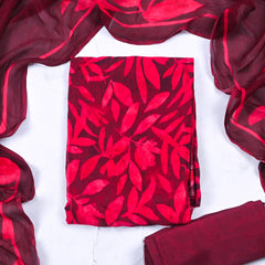Crepe Red Unstitched Suit