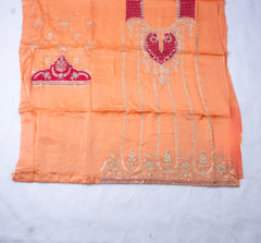 Gavadin Silk Peach Unstitched Suit