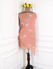 Mul Cotton Peach Unstitched Suit