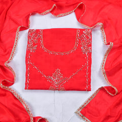 Crepe Red Unstitched Suit