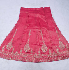 Shimmer Red Unstitched Lehenga Suit