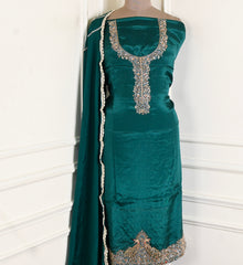 Silk Green Unstitched Suit