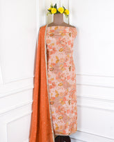Shimmer Orange Unstitched Suit