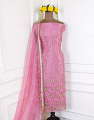 Glass Pink Unstitched Suit