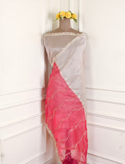 Glass Beige Unstitched Suit