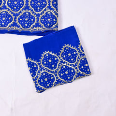 Organza Blue Unstitched Suit