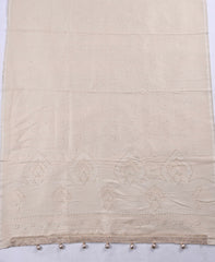 Brocade Silk Beige Unstitched Suit