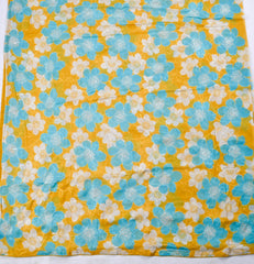 Georgette Yellow Unstitched Suit