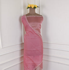Crush Onion Pink Unstitched Suit