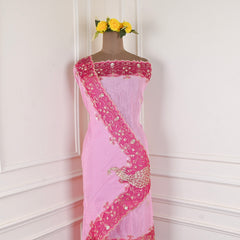 Raw Silk Pink Unstitched Suit