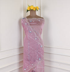 Crush Onion Pink Unstitched Suit
