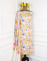 Cambric Cotton Yellow Unstitched Suit
