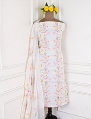 Cotton Yellow Unstitched Suit