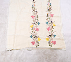 Organza White Unstitched Suit