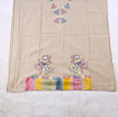 Linen Cotton Beige unstitched Suit