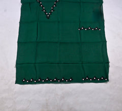 Organza Green Unstitched Suit