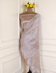 Glass Shimmer Silver Unstitched Suit