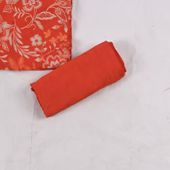 Crepe Orange Unstitched Suit