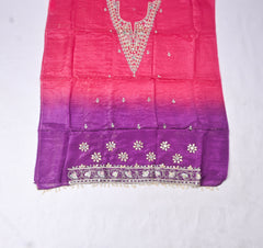 Silk Organza Double Shade Unstitched Suit