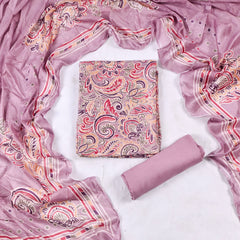 Chinon Onion Pink Unstitched Suit