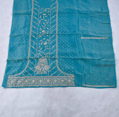 Shimmer Ferozi Unstitched Lehenga Suit