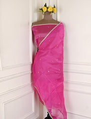 Glass Shimmer Pink Unstitched Suit