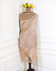 Glass Shimmer Beige Unstitched Suit