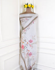 Crepe Cream Unstitched Suit
