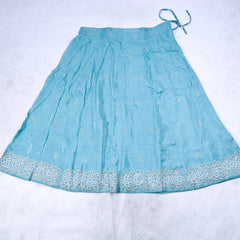 Glass Tissue Ferozi Unstitched Lehenga Suit