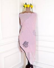Organza Dusky Pink Unstitched Suit