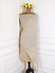 Organza Beige Unstitched Suit