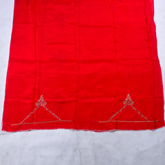 Crepe Maroon Unstitched Suit