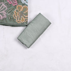 Mul Cotton Pista Green Unstitched Suit