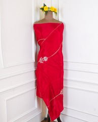Crepe Red Unstitched Suit