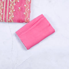 Glass Shimmer Pink Unstitched Suit