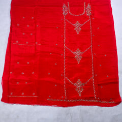 Crepe Maroon Unstitched Suit